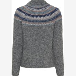 Equipage Washington strik bluse - M�rkegr�
