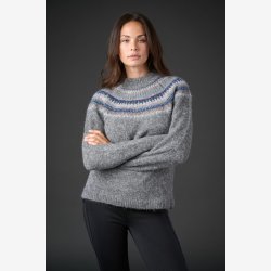 Equipage Washington strik bluse - M�rkegr�