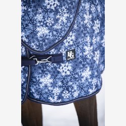 HorseGuard Snowflake turnout med aft. hals - Navy - 200 gr