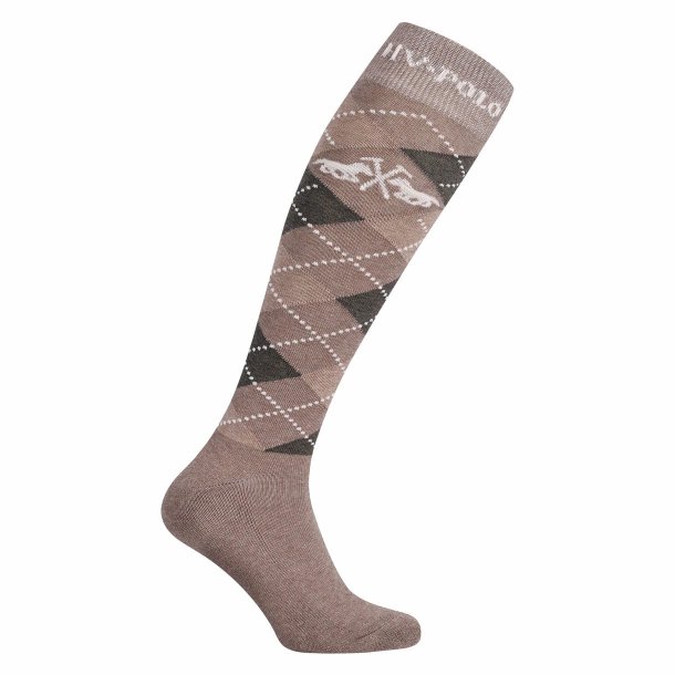 HV Polo ridestr�mper - Argyle - Peacan