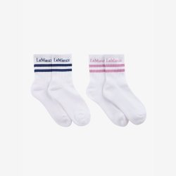 LeMieux Crew Sock - 2 Pack - Shadow/Fondant