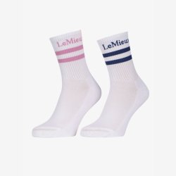 LeMieux Crew Sock - 2 Pack - Shadow/Fondant
