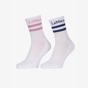 LeMieux Crew Sock - 2 Pack - Shadow/Fondant