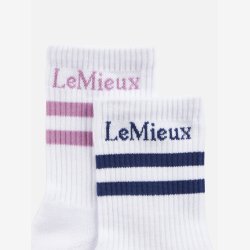 LeMieux Crew Sock - 2 Pack - Shadow/Fondant