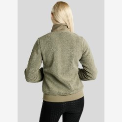 MoEbba Teddy Pile Jakke - Dusty Green