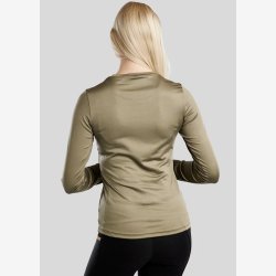 MoNille Bluse m. Rosegold Print - Dusty Green