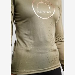 MoNille Bluse m. Rosegold Print - Dusty Green