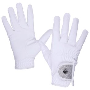 QHP Glitz ridehandske - Hvid