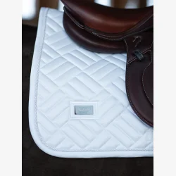 Equestrian Stockholm Spring Sadelunderlag - Modern White Perfection Silver