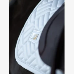 Equestrian Stockholm Spring Sadelunderlag - Modern White Perfection Silver