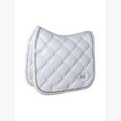Equestrian Stockholm Dressur Sadelunderlag - White Perfection Silver