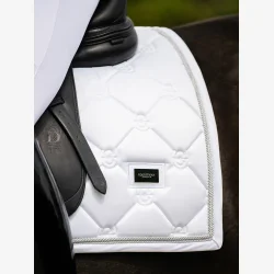 Equestrian Stockholm Dressur Sadelunderlag - White Perfection Silver
