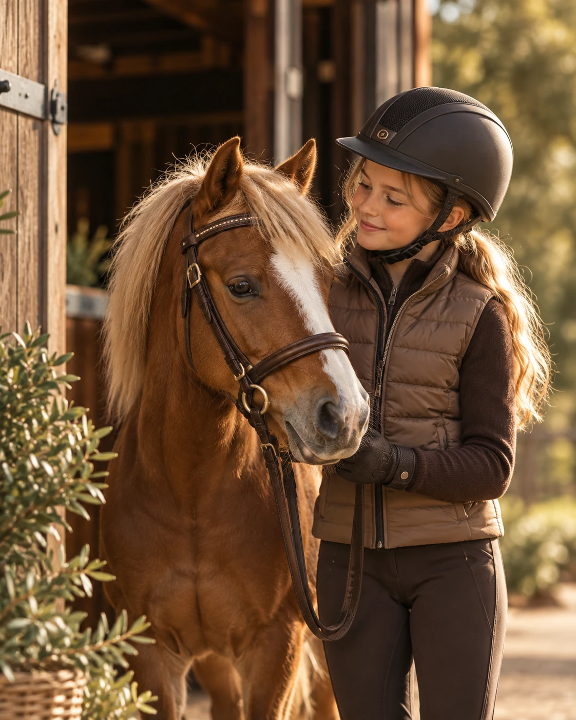 Børn og unge sammen med pony